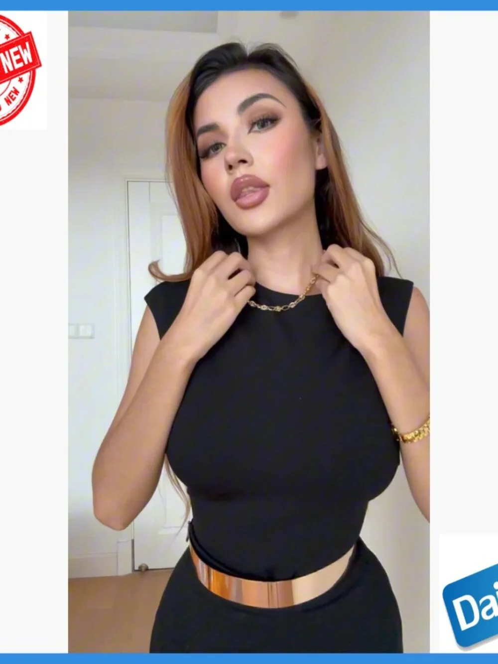 Sleeveless Tummy Control Shapewear Bodysuit with Asymmetric Neckline - Picture 7 of 7